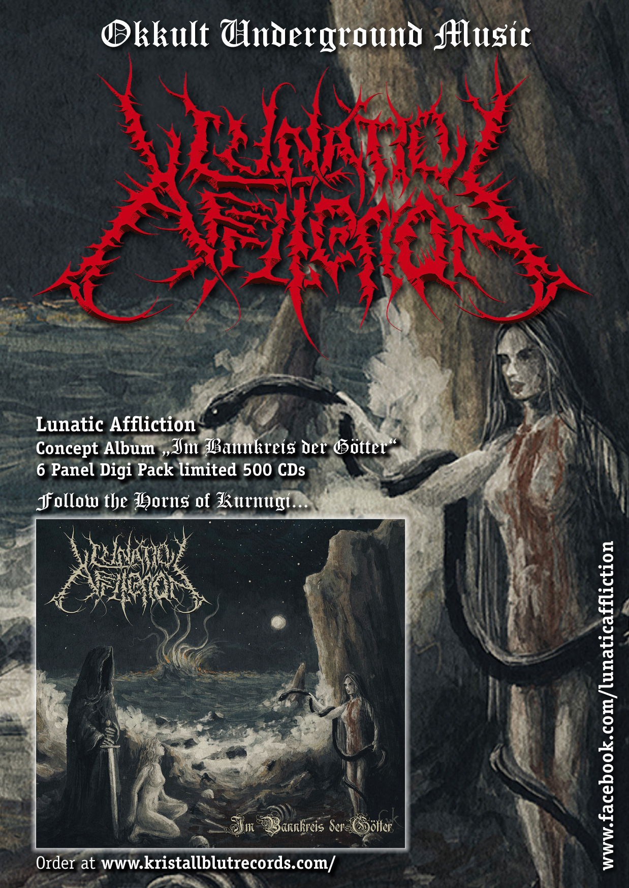 LUNATIC AFFLICTION unterzeichen unter dem Banner von Kristallblut Records